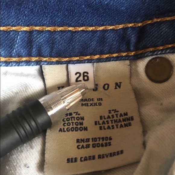 Hudson Signature Flap Pocket Stretch Jeans Size 26 - Picture 7 of 8